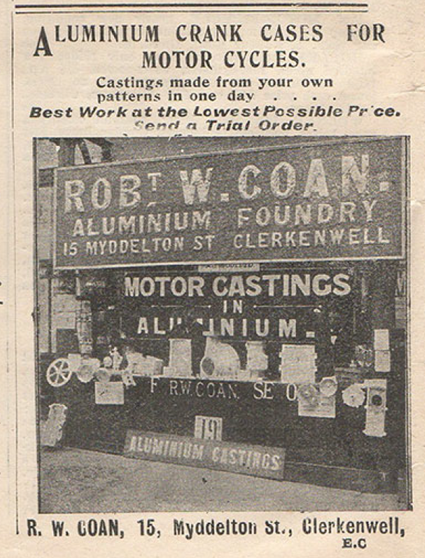 RW Coan 1902 Castings London